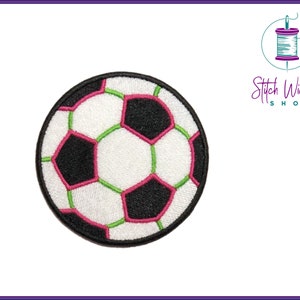 Soccer Ball Patch, Embroidered Patch, Sports Embroidery Designs, Soccer Ball Embroidery, Sport Gift, Sports Decor, Iron On Patch, Sew On