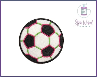 Soccer Ball Patch, Embroidered Patch, Sports Embroidery Designs, Soccer Ball Embroidery, Sport Gift, Sports Decor, Iron On Patch, Sew On