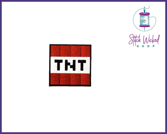 Gamers Tnt Dynamite Icon Block Fully Embroidered Patch Etsy