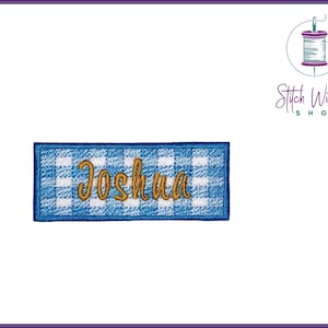 Custom Embroidered Name Patch, Fully Embroidered Rectangle Patch, Choose Your Custom Colors, Available as Sew On or Iron On Patches