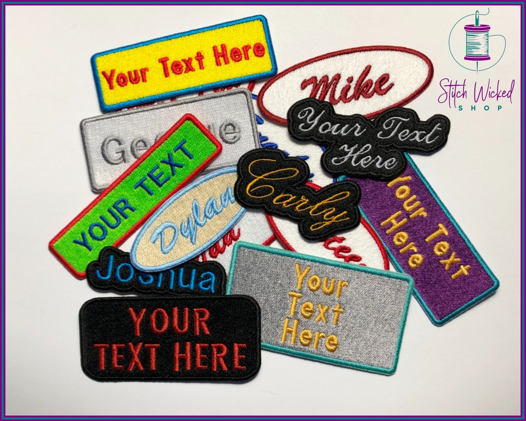 Custom Embroidered Name Tag Patch, Custom Embroidered Name Etsy
