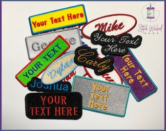 Custom Name Patch, Custom Color Embroidered Patches, Sew On and Iron O –  Stitch Wicked Shop