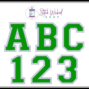 Parche bordado de carta universitaria personalizada para chaquetas, parche de carta de Varsity, parches de chaqueta de Varsity, chaqueta de letterman, ropa universitaria, verde