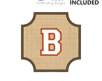 Embossed Monogram Embroidery Design, Towel Monogram Machine Embroidery Design, Embossed Embroidery Design, Personalized Gift Idea, Letter B