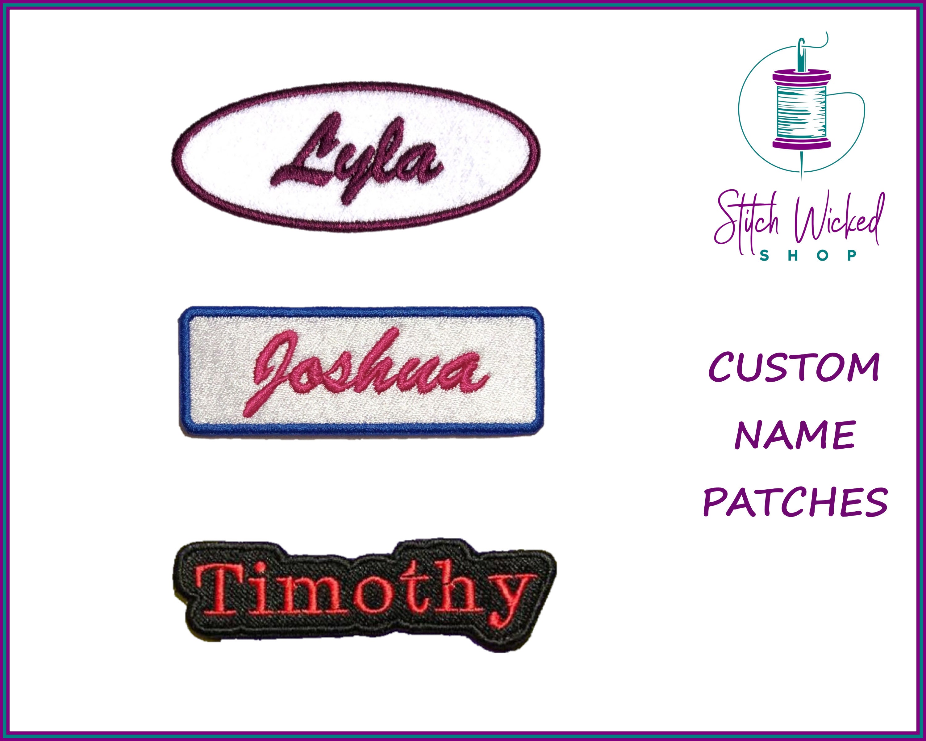 Custom Name Patches – Stitch Wicked Shop