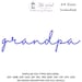 Grandpa Embroidery Design, Grandpa Script Embroidery File, Grandpa ...