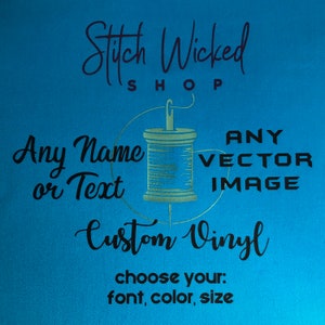 Custom Iron On Heat Transfer Vinyl, Custom Iron On Name, Custom Logo Decal, Personalized Vinyl Decal, Iron On Logo, Heat Transfer Vinyl