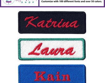 Custom Embroidered Name Patches, Custom Embroidery, Iron on Patch Custom, Personalized Embroidered Name Tag, Sew On Name Labels for Clothing