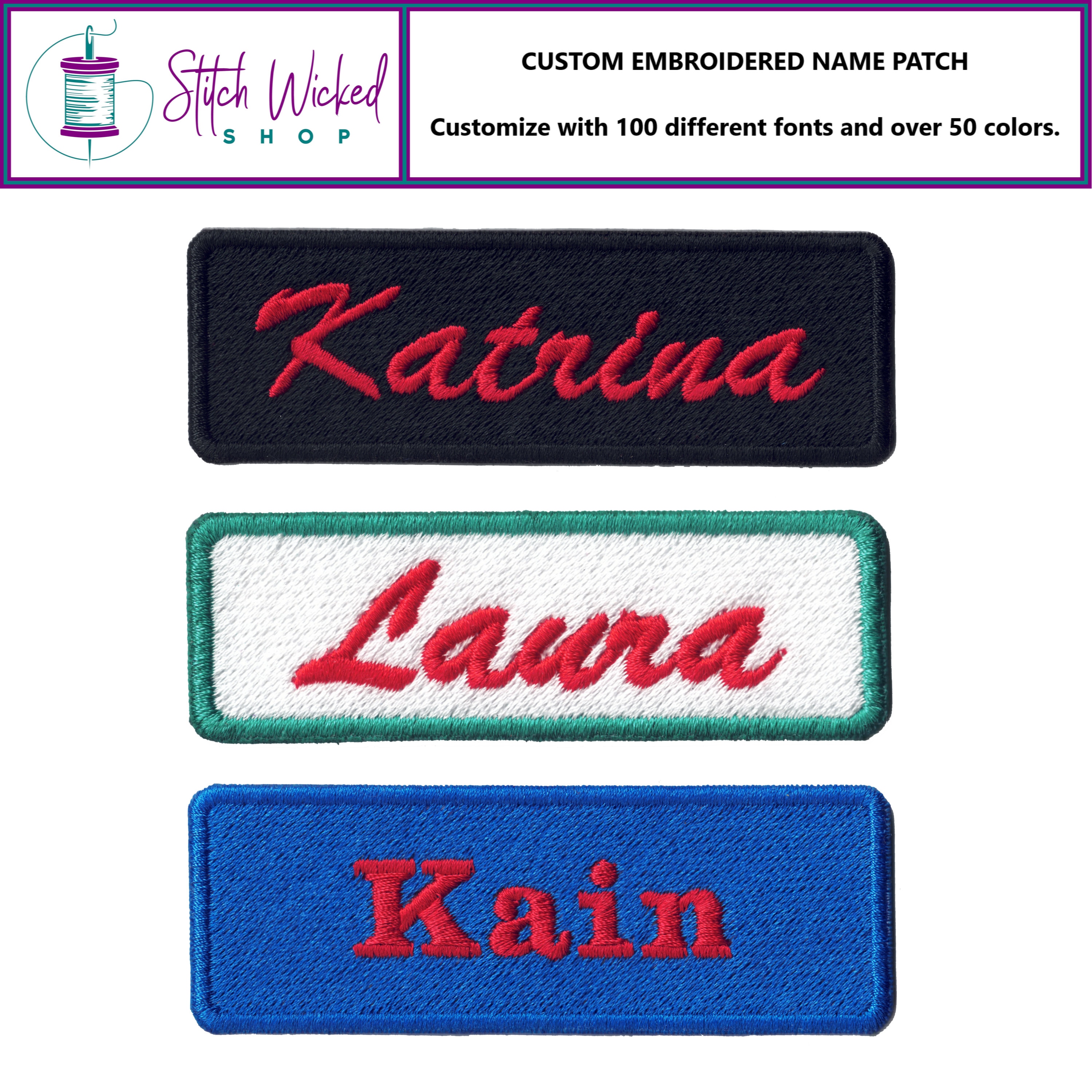 Parches Customized Name Patches Embroidered, Custom Embroidered
