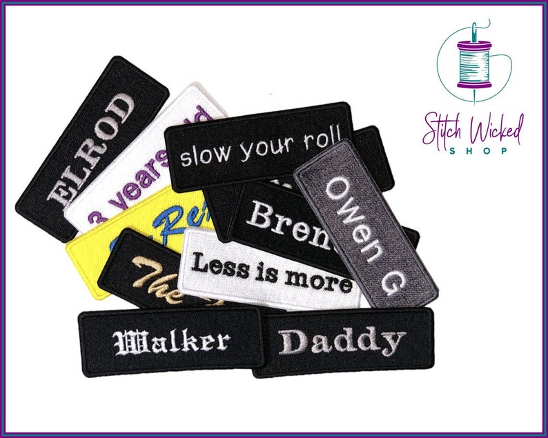 Custom Name Patch Custom Made Patches for Name Tags and Etsy