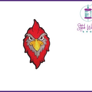Cardinal Embroidered Patch, Cardinal Embroidery, Red Bird Embroidery, Cardinal Shirt Patch, Bird Patch, Iron On Patch, Sew On Patch