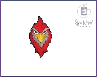 Cardinal Embroidered Patch, Cardinal Embroidery, Red Bird Embroidery, Cardinal Shirt Patch, Bird Patch, Iron On Patch, Sew On Patch