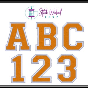 Varsity Letter Patch, Orange Varsity Letters Embroidery, Varsity Jacket Patches, Letterman Jacket Patch, College Apparel, Iron On Patch