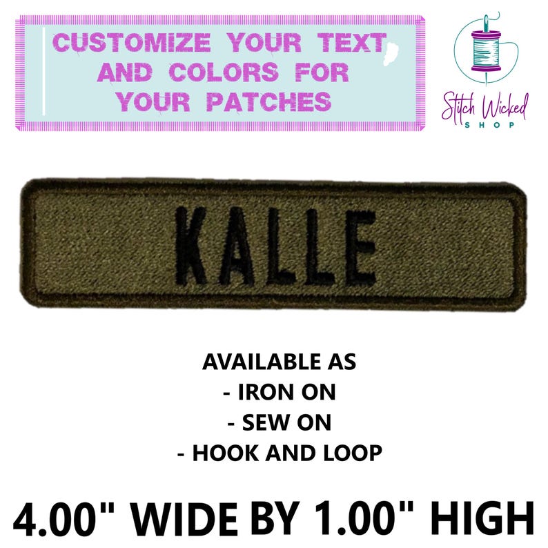 Tactical Name Patch, Custom Name Tape, Custom Embroidered Name Tag ...