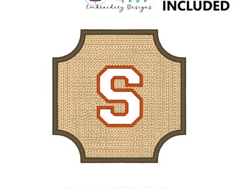 Embossed Monogram Embroidery Design, Towel Monogram Machine Embroidery Design, Embossed Embroidery Design, Personalized Gift Idea, Letter S