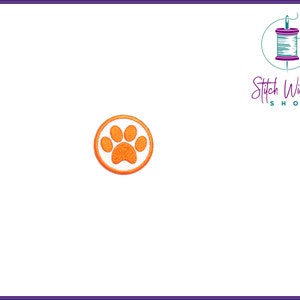 Dog Paw Print Patch, Dog Vest Patches, Embroidered Patch, Dog Patch for Harness, Dog Harness Patch, Dog Patches, Merit Badge Orange