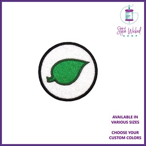 Parche de mérito bordado de hoja, parche de mérito personalizado, elija su tamaño y colores personalizados