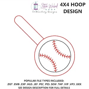 ITH Key Fob Machine Embroidery Design, Baseball Keychain Design, Machine Embroidery Keychain, Sports Key Fob, In the Hoop, ITH