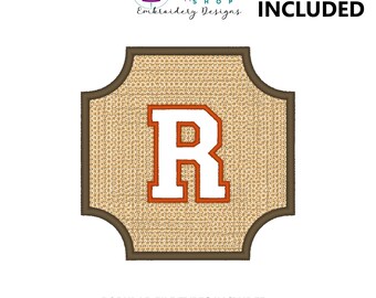 Embossed Monogram Embroidery Design, Towel Monogram Machine Embroidery Design, Embossed Embroidery Design, Personalized Gift Idea, Letter R