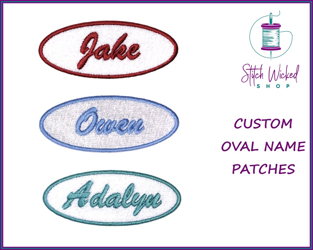 Custom Embroidered Name Patch Iron on Patch for Jacket custom