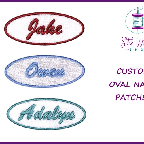 Ironon/ Sewon Custom Embroidered Name Tag/ Personalized Name Etsy