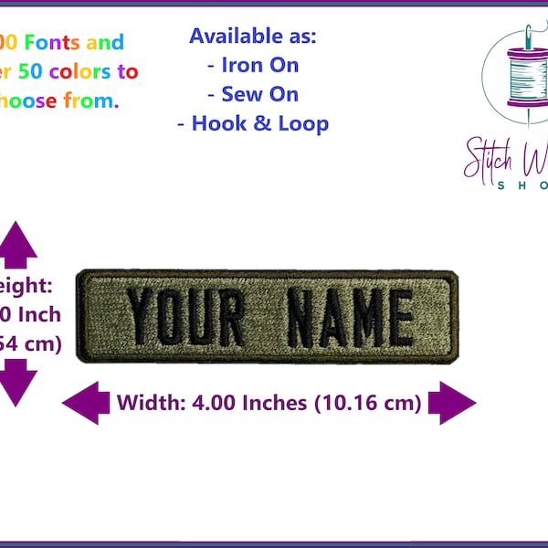 Tactical Name Patch, Custom Name Tape, Custom Embroidered Name Tag, Personalized Name Patch, Name Patch for Jacket, Patch for Backpack