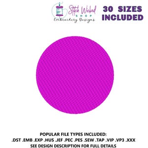 Polka Dot Embroidery Machine Design, Mini Polkadot Embroidery Machine Files, Circle Embroidery Design, Dot Embroidery Design, 30 Sizes