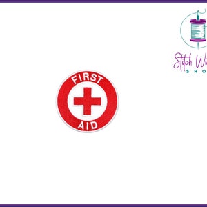 Erste Hilfe gestickter Verdienst Patch, gestickter Erste-Hilfe-Patch, wählen Sie Ihre benutzerdefinierten Stickerei-Farben, erhältlich als Bügelbild oder Aufnäher zum Aufnähen