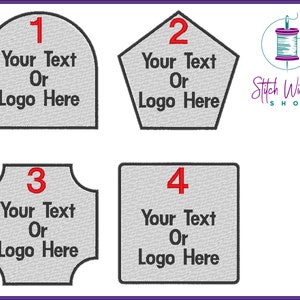 Custom Embroidered Patches, Custom Embroidery, Fully Embroidered Patches, 3.5&quot; Multiple Shapes, Custom Text, Font, Logos