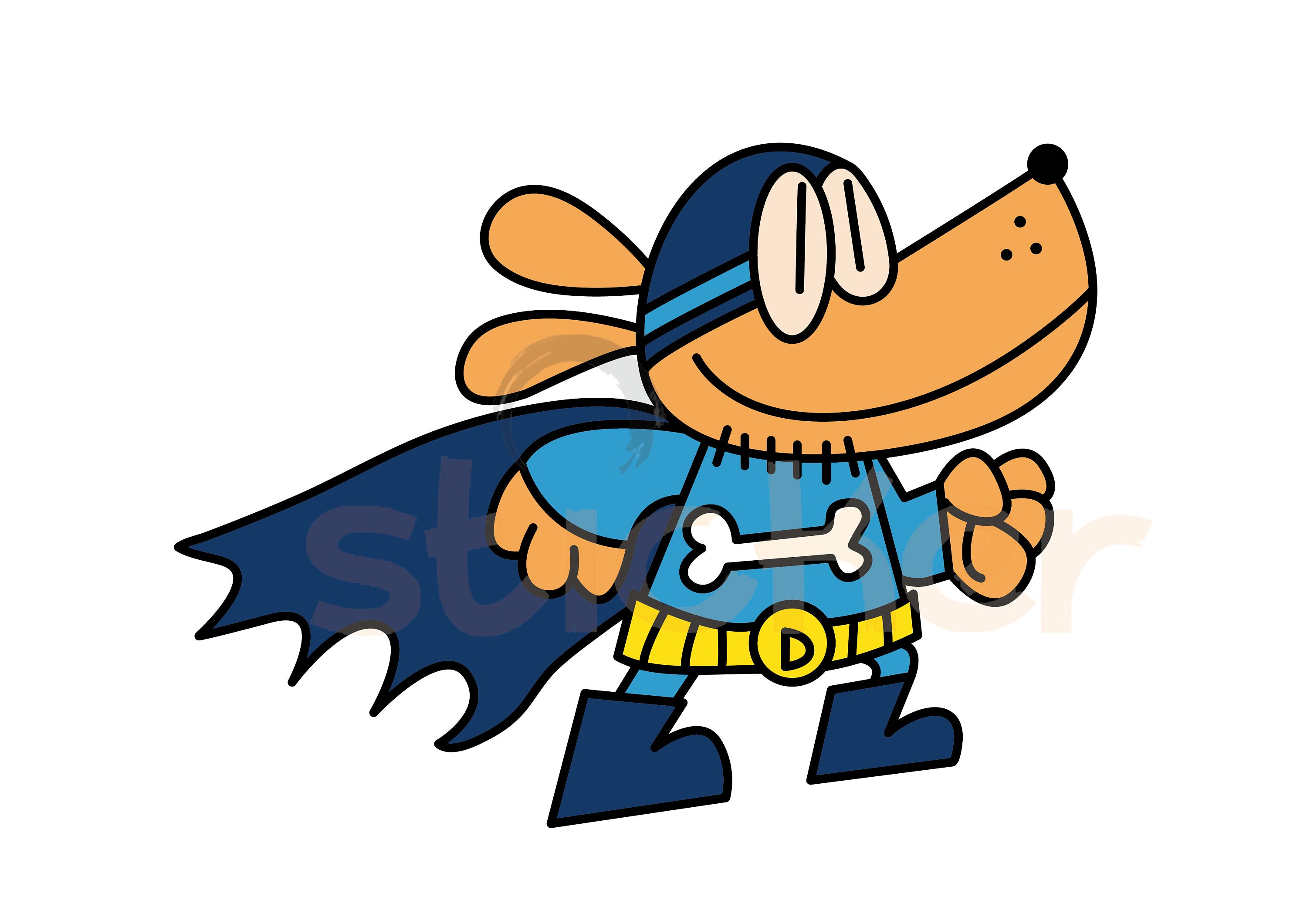 Dog Man Illustration Digital Print INSTANT DOWNLOAD PNG Etsy
