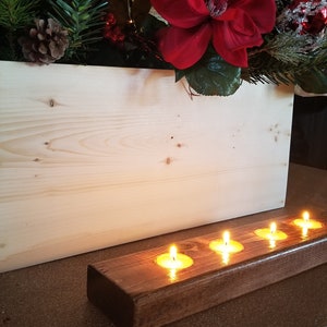 Tealight Candle Holder, Rustic Candle Holder, Wood Tealight Candle Holder
