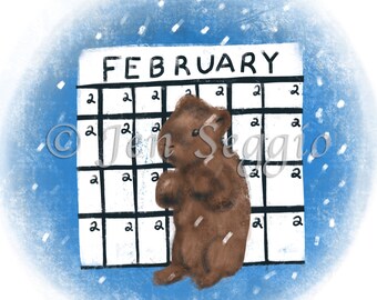 Groundhog Day // Art Print // Digital illustration