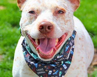 Bandana dla psa Running Buddy, zakładana na obroże, strój do biegania dla zwierząt, prezent dla maratończyka