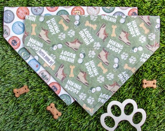 Reversible Dog Bandana: Hiking Buddy & Wilderness Badges