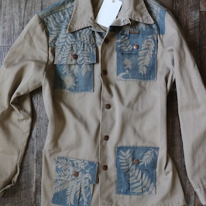 Veste Wrangler vintage cyanotype recyclée - Taille L (taille Petit)