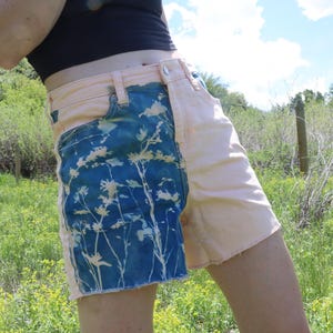 Geüpcycleerde cyanotype-geprinte Wild Fable-spijkerbroek - maat 6/28R