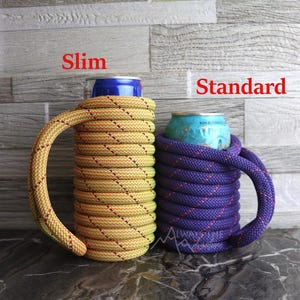Recycled Rock Climbing Rope Can Cozy - Upcycled Drinkware - Etsy