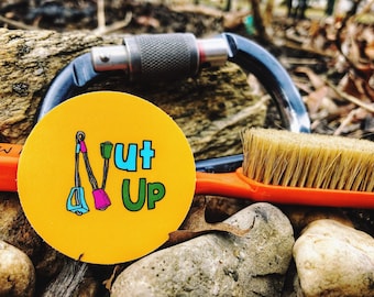 Rock Climbing Sticker "Nut Up"