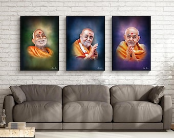 Satpurush Portraits - Color Series 1 (Set of 3)