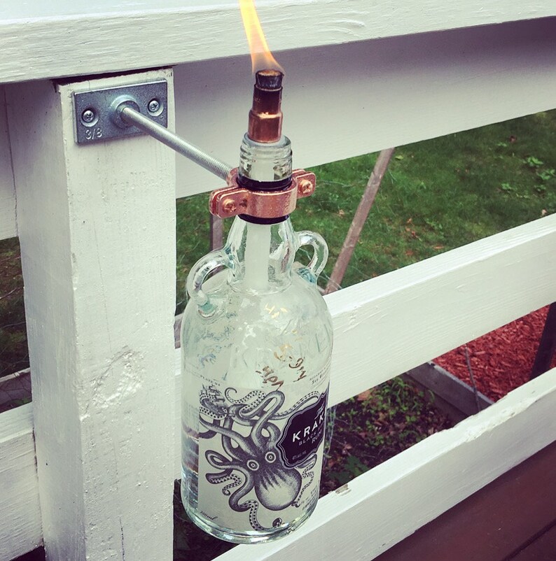 Liquor Bottle Tiki Torch Etsy