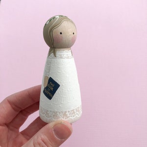 LDS Baptism gift, LDS Baptism keepsake, Mormon Baptism gift, LDS Baptism peg doll, Great to be eight gift, Baptism gift, Baptism keepsake