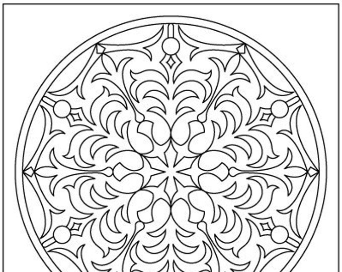 Amara Snowflake #3 - DIGITAL Scaleable PDF - Includes 16" & 32" Preset Sizes. Pattern for Rug Hooking, Embroidery, Needlework