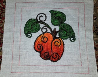 Pretty Pumpkins Motif - Rug Hooking PATTERN on Rug Warp / Linen / Burlap / Paper