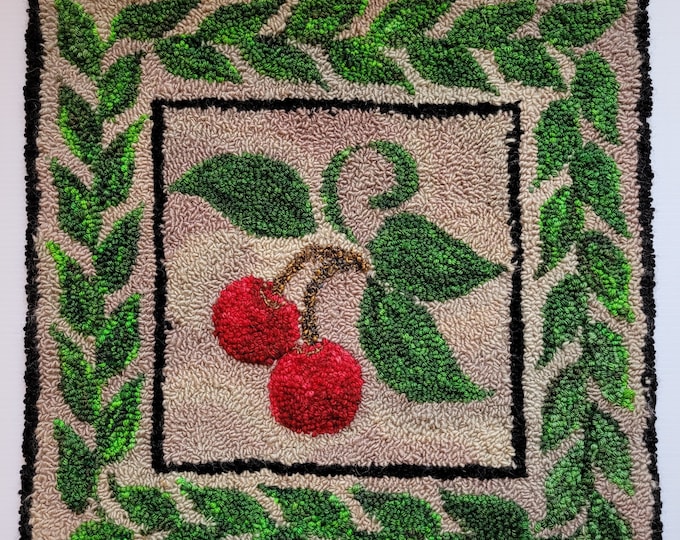 Cherry Themed Traditional Wall Hooked Wall Hanging