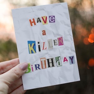 Killer Birthday - Funny Birthday Day Card, Horror Movie True Crime Gift, Creepy Greeting Cards, Murder Documentaries, ssdgm, Dark Humour Alt