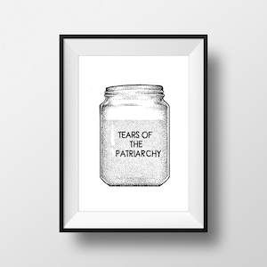 Anti-Patriarchy Print - Black and White Feminist Girl Gang Anti Trump