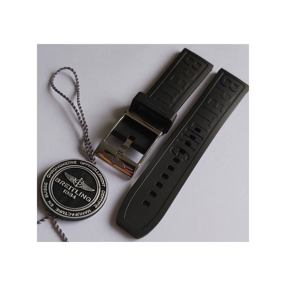 Breitling Watch Bracelet Band 22mm Black Pro Diver Rubber Etsy