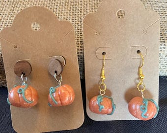 Pumpkins Polymer Clay Earrings