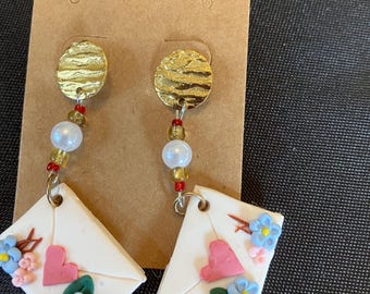 Signed, Sealed, Delivered Polymer Clay Earrings