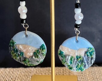 Banff Mountain Majesty Polymer Clay Earrings